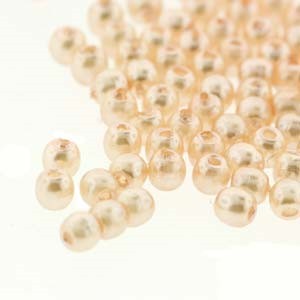 Czech Glass Pearls Round Cream 2mm 150pc Strand