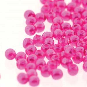 Czech Glass Pearls Round Hot Pink 2mm 150pc Strand