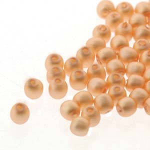 Czech Glass Pearls Round Pink Matte 2mm 150pc Strand