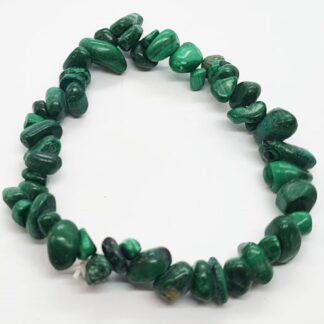 Malachite Stretch Chip Bracelet