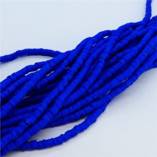 Polymer Clay Disc Spacer 3mm x 1mm Beads Strand Dark Navy Blue