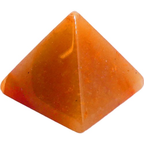 Gemstone Pyramid Agate Red 30mm