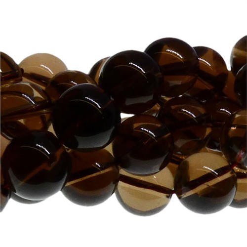 Smoky Quartz 12mm AAAAA Round Beads Strand