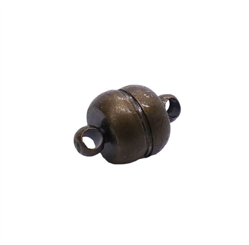 Magnetic Clasp 11x7mm Drum Antique Bronze - Image 2