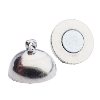 Magnetic Clasp 12mm Round Smooth Antique Silver