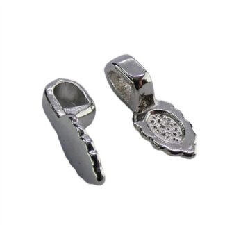 Glue-on Bail 6x16mm Antique Silver Each (LNCF)