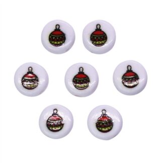 Plastic Bead 10mm Christmas Bauble