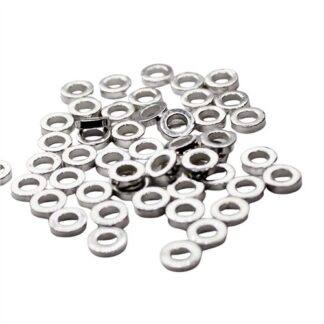 Tarnish Resistant Disc Spacer Beads 4mm x 1mm Silver Plated 50pcs/pack