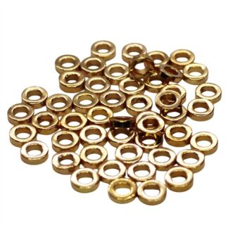 Tarnish Resistant Disc Spacer Beads 4mm x 1mm Gold Plated 50pcs/pack